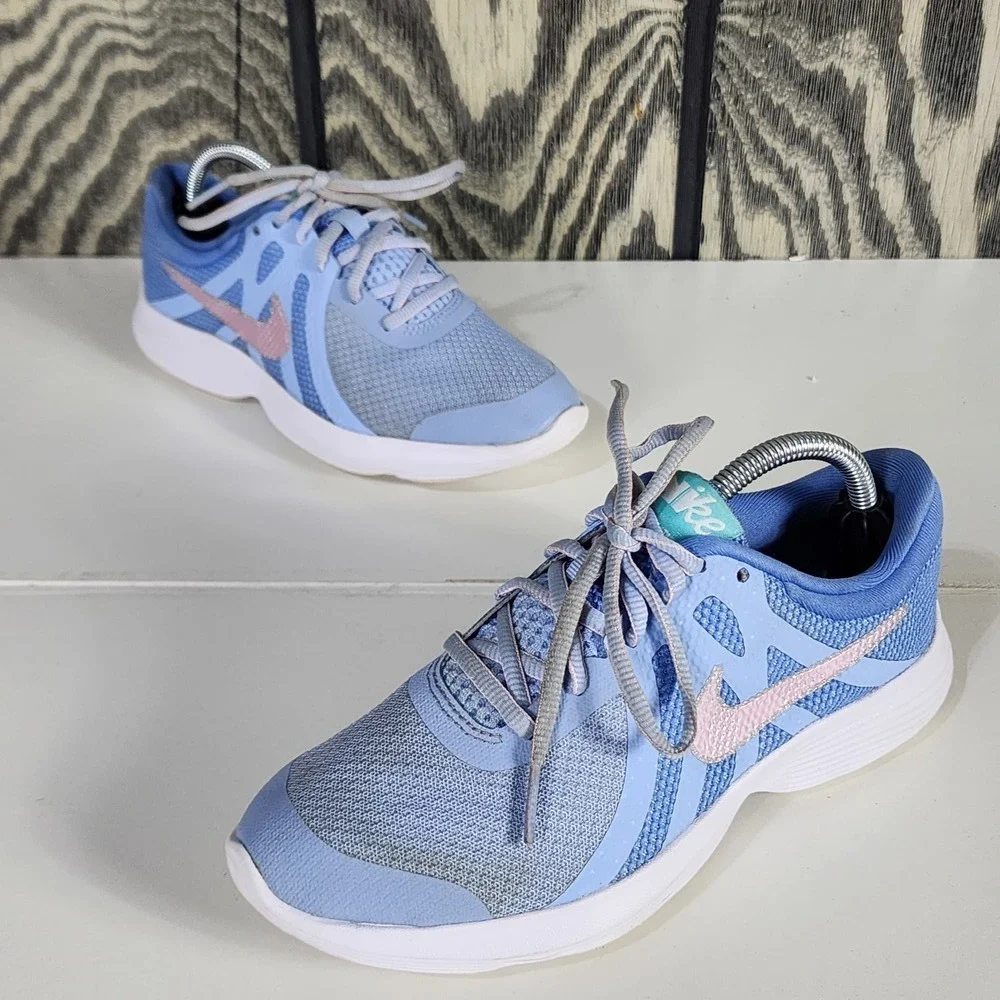 Nike Revolution 4 Light Blue Girls Size US 7Y Running Sneakers Shoes BV7441-400 - Picture 12 of 12